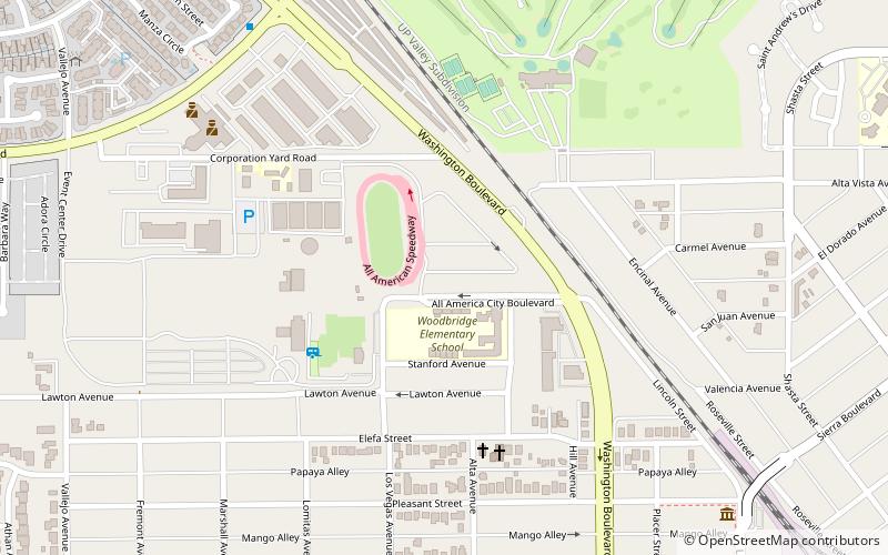 All American Speedway location map