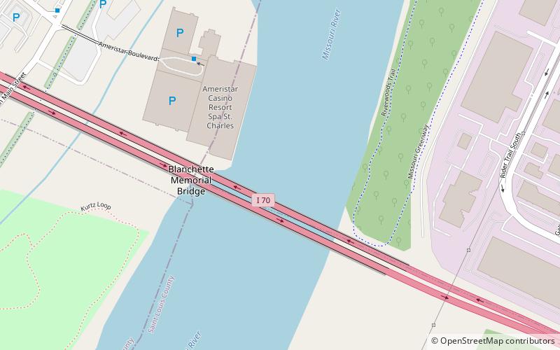 blanchette memorial bridge saint charles location map