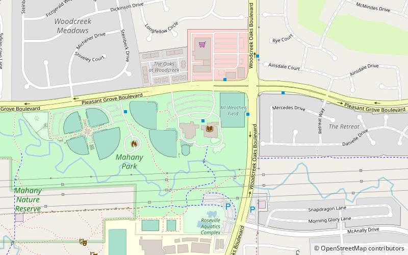 Roseville Utility Exploration Center location map