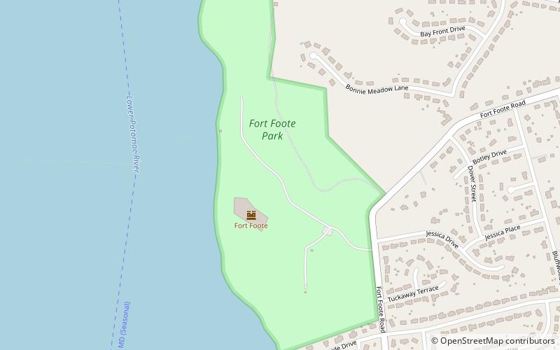 fort foote alexandria location map