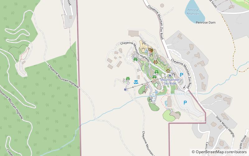 Zoo de Cheyenne Mountain location map