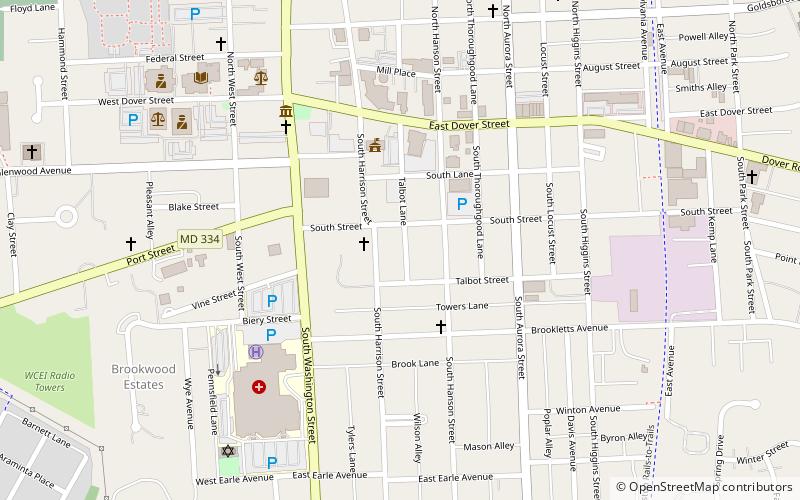 Easton Historic District location map