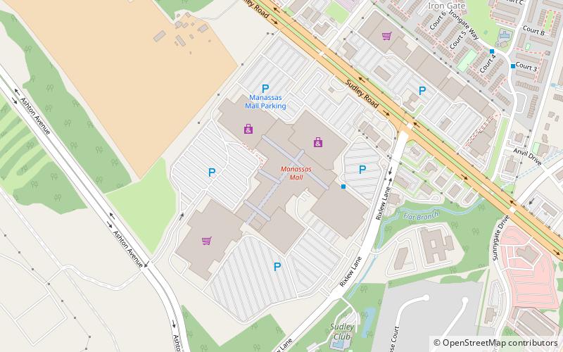 Manassas Mall location map