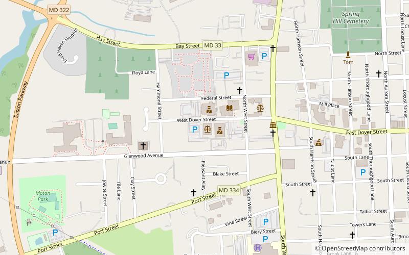 Talbot County District Courthouse location map