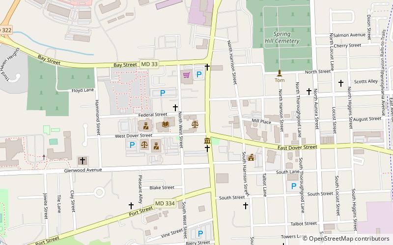 Talbot County Courthouse location map