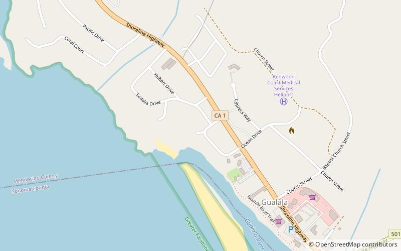 Gualala location map