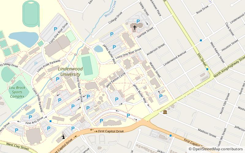 Lindenwood Hall location map