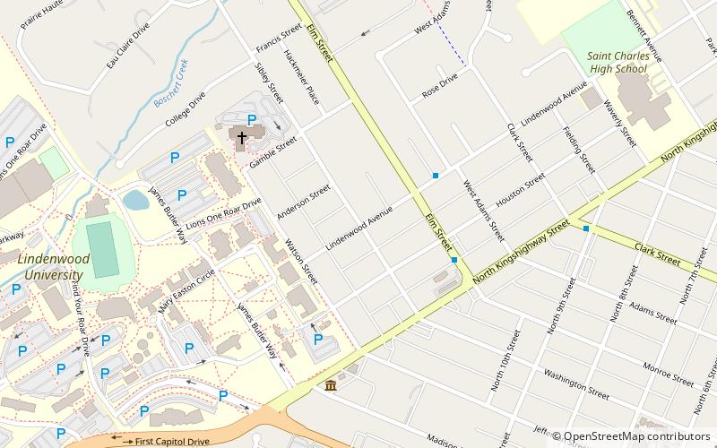 Lindenwood Neighborhood Historic District location map