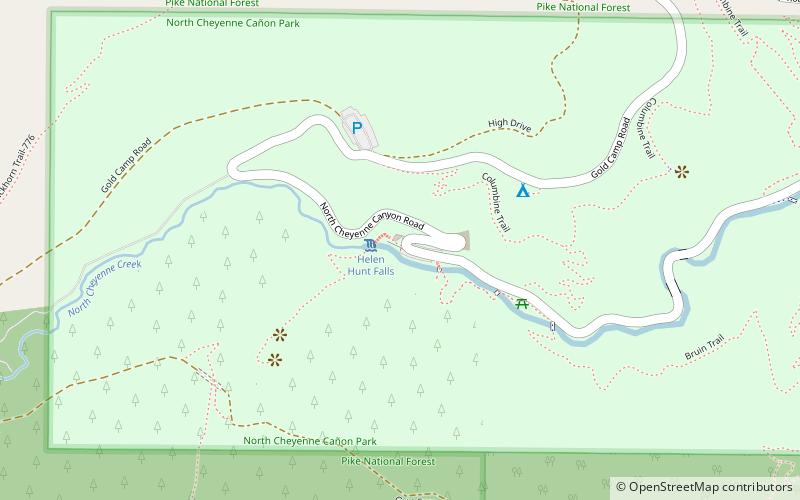 Helen Hunt Falls location map