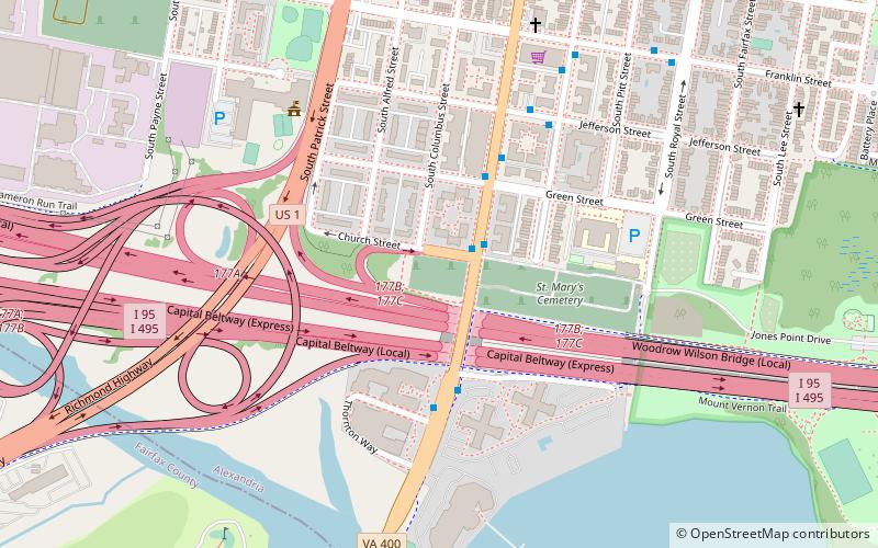 Contrabands and Freedmen Cemetery location map