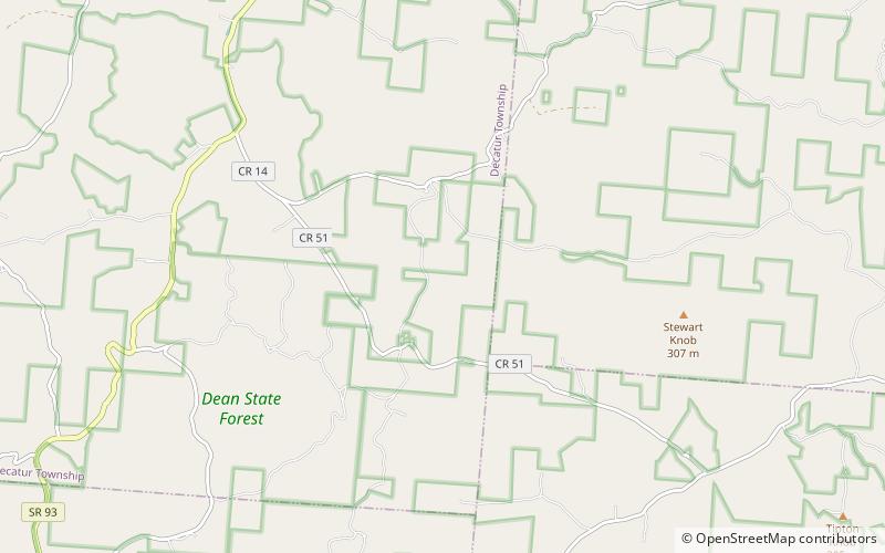 Dean State Forest location map