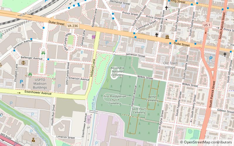 Alexandria National Cemetery location map