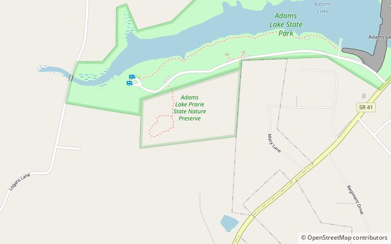 Adams Lake State Park location map
