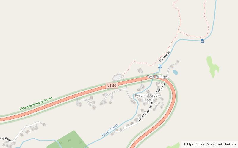 twin bridges trailhead bosque nacional el dorado location map