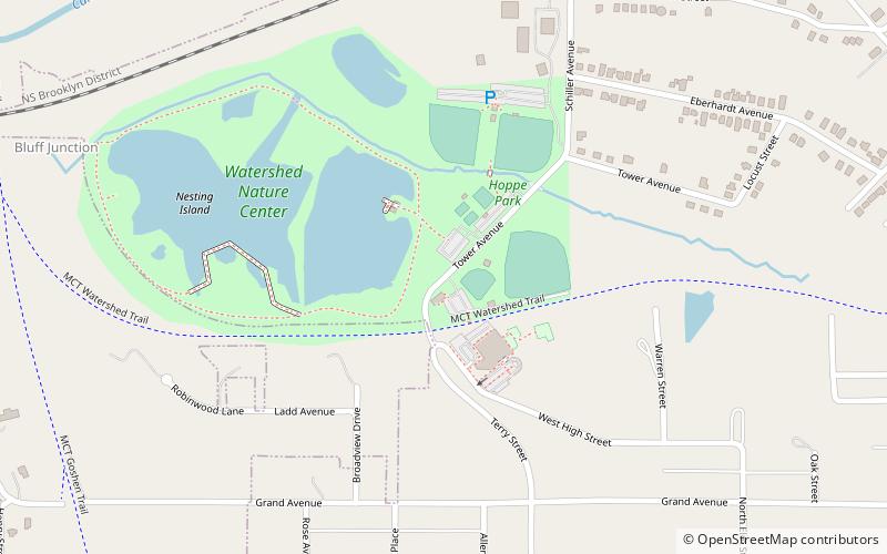 Watershed Nature Center location map