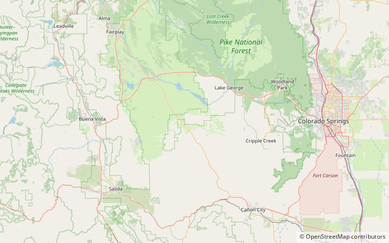 central colorado volcanic field foret nationale de pike location map