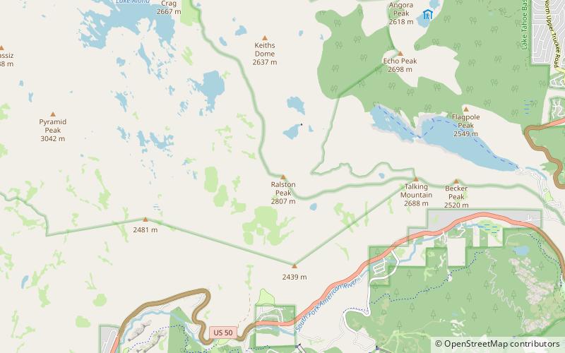 Ralston Peak location map