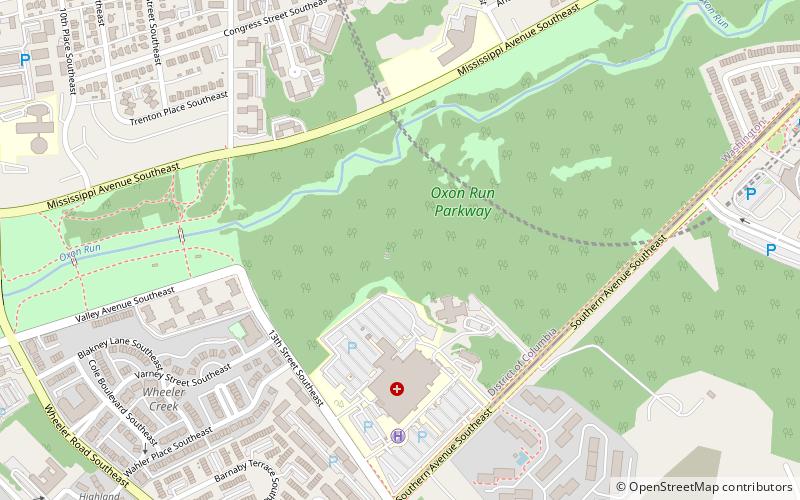 Oxon Run Parkway location map