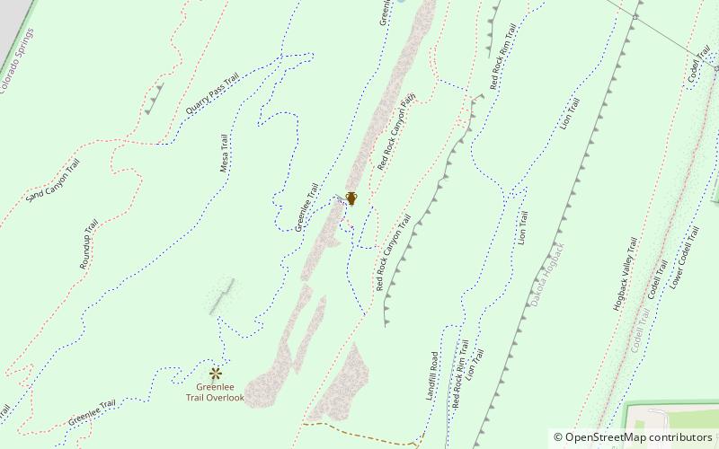 Red Rock Canyon Open Space location map