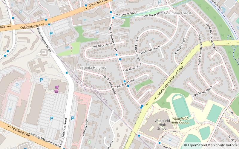 Virginia Heights Historic District location map