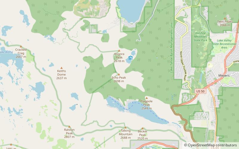 Echo Peak location map