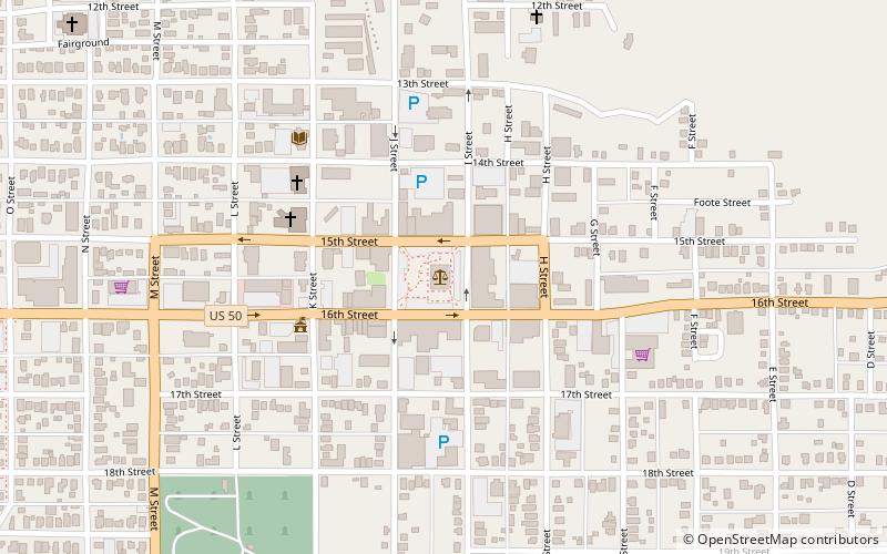 Bedford Courthouse Square Historic District location map