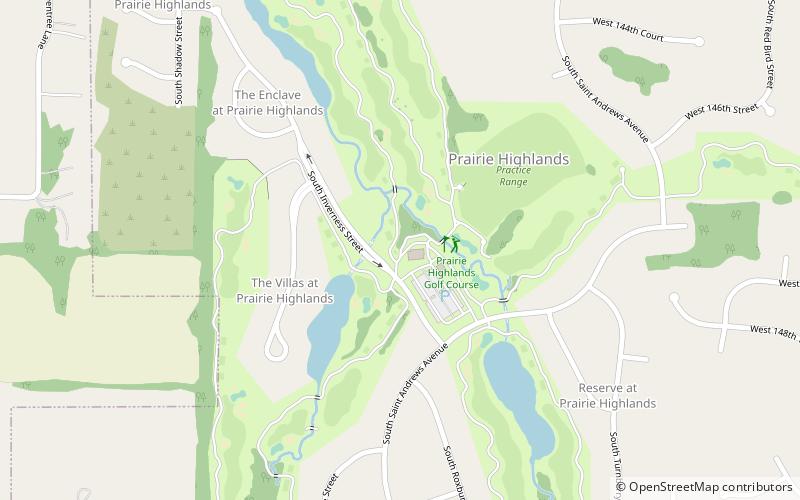 Prairie Highlands Golf Course location map