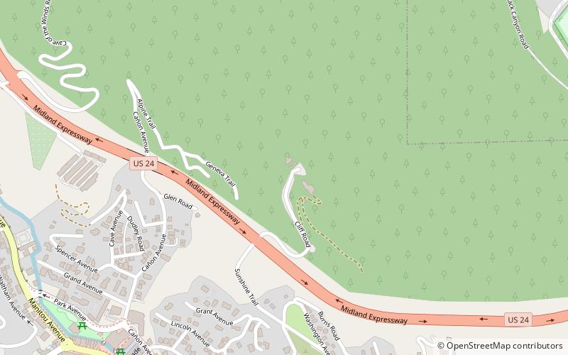 Manitou Cliff Dwellings location map