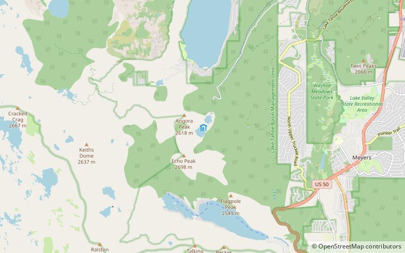 Angora Lakes location map