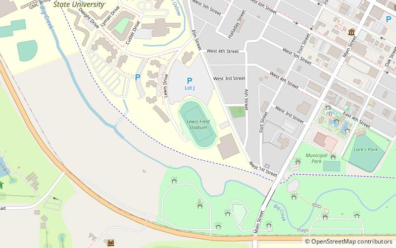 Lewis Field Stadium location map