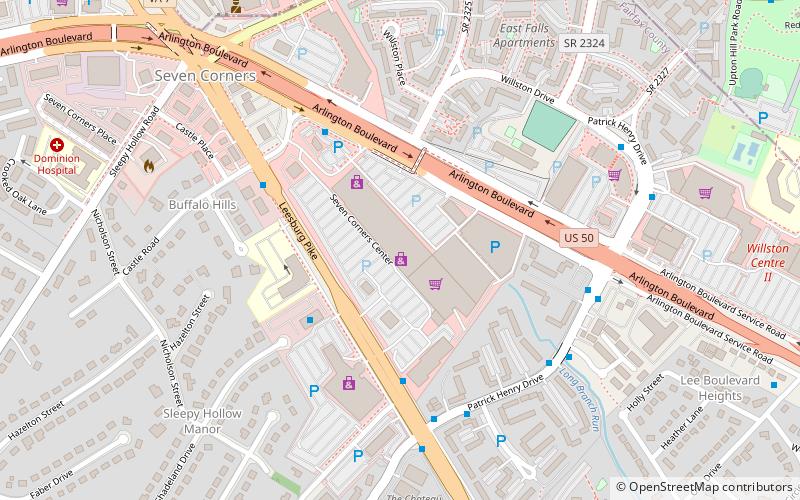 seven corners shopping center falls church location map