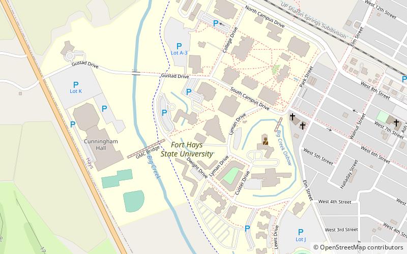 Fort Hays State University location map