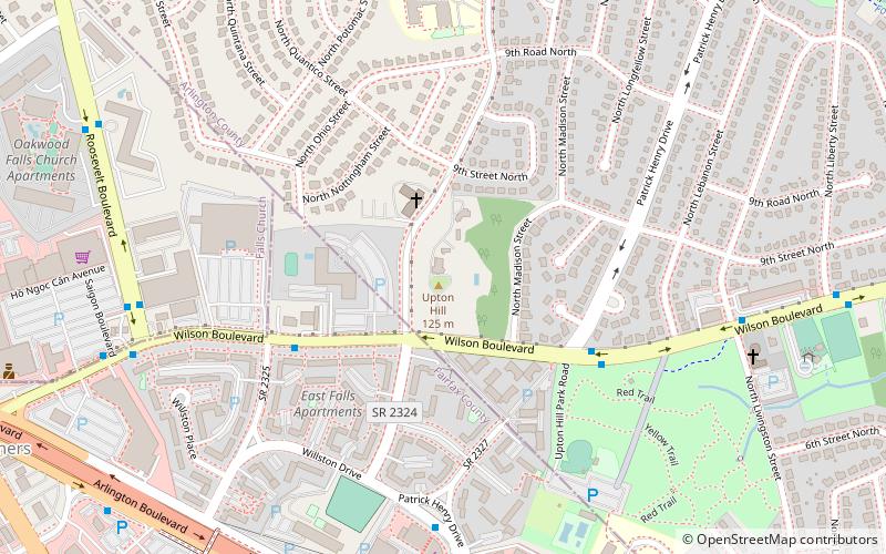 uptons hill hrabstwo arlington location map