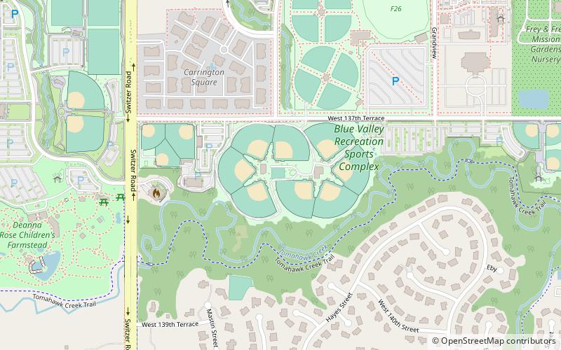 Blue Valley Recreation Complex location map