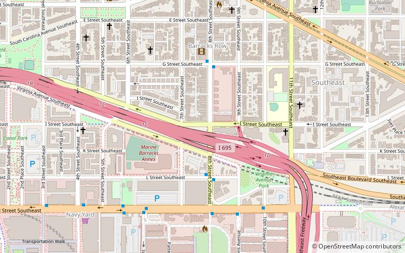 Barracks Row location map