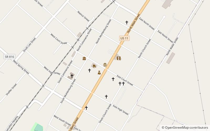 Shenandoah County Courthouse location map