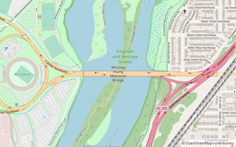 Whitney Young Memorial Bridge location map