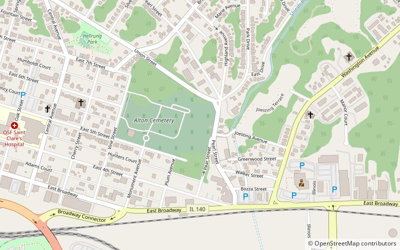 Cimetière national d'Alton location map