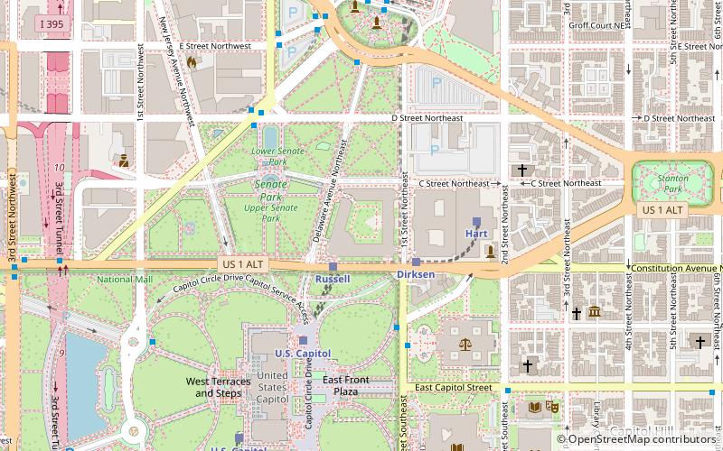 United States Senate Library location map