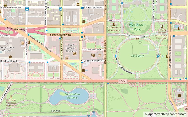 DAR Constitution Hall location map