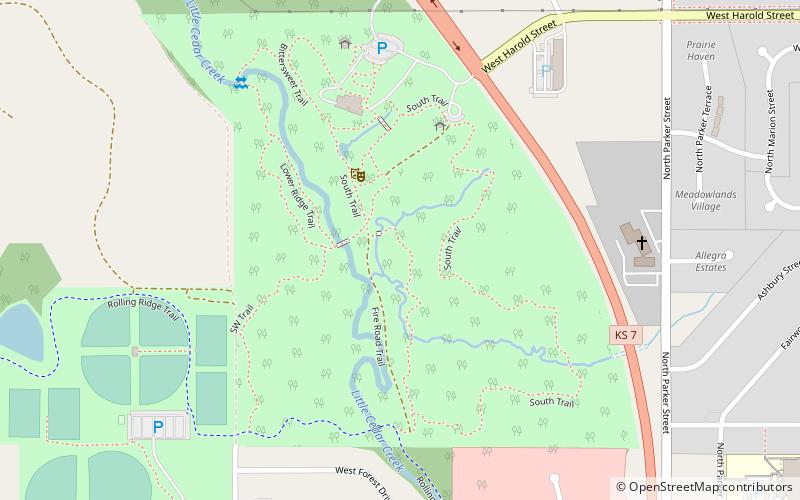 ernie miller park and nature center olathe location map