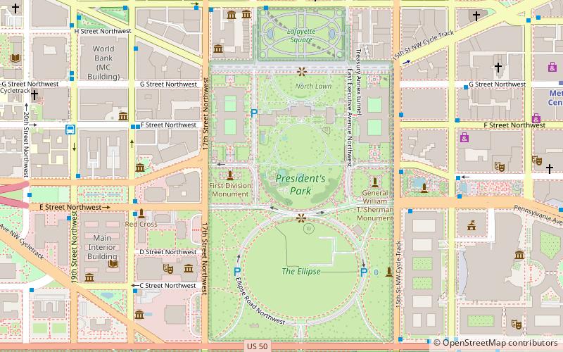 White House tennis court location map