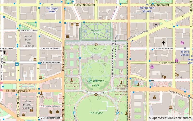 White House Christmas tree location map