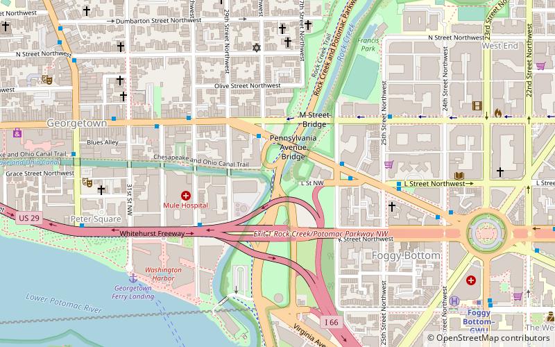 L Street Bridge location map
