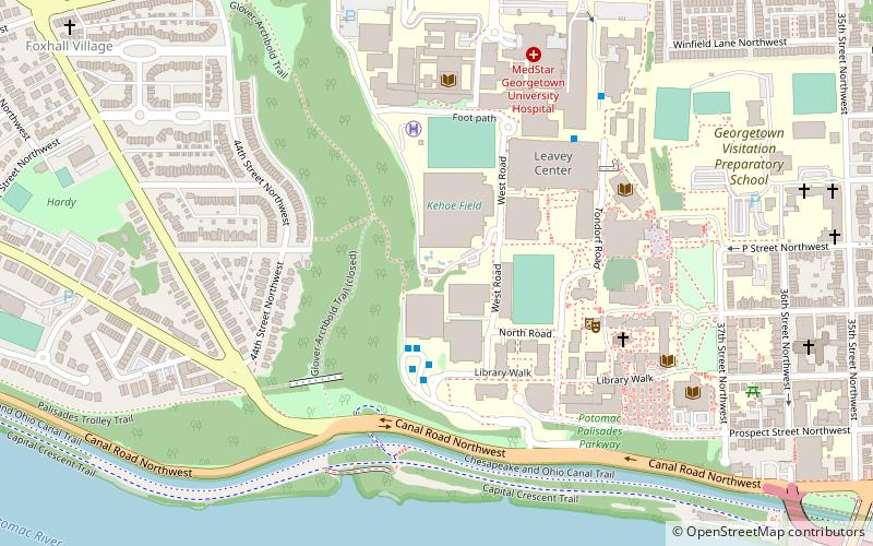 Georgetown University Astronomical Observatory location map