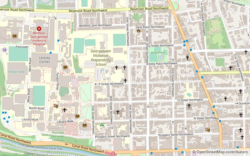 Georgetown Visitation Preparatory School location map