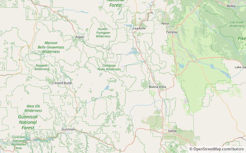 ice mountain collegiate peaks wilderness location map