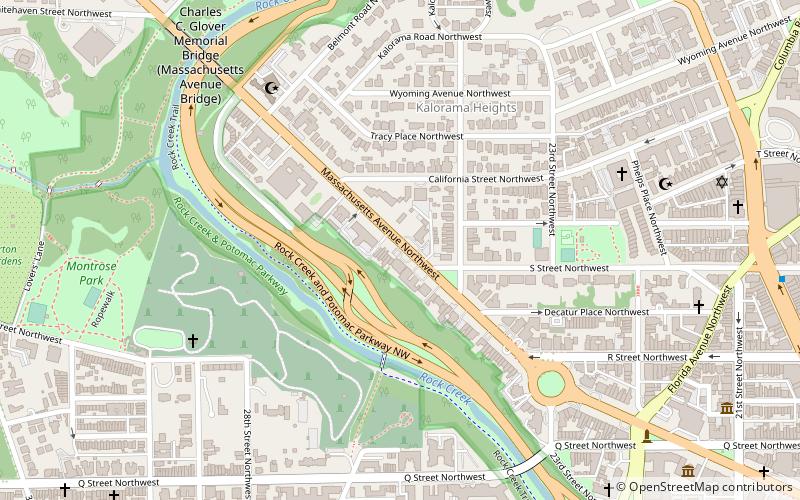 Rock Creek and Potomac Parkway location map