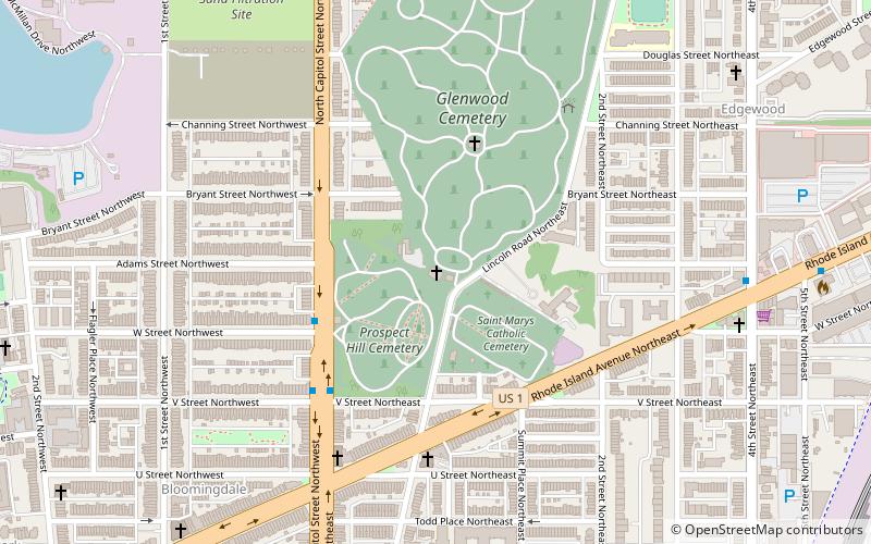 Glenwood Cemetery location map
