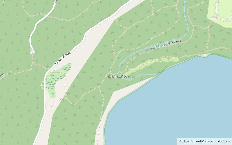 Lac Fallen Leaf location map